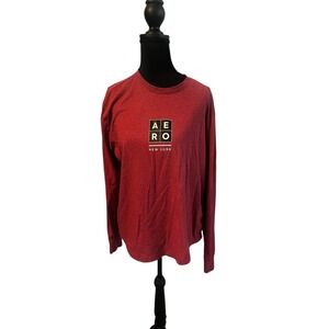 Aero New York red long sleeve‎ T shirt medium